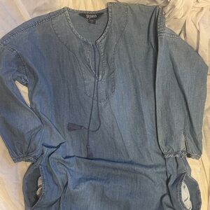 Vintage R1893 Women's Long Sleeve Denim Dress